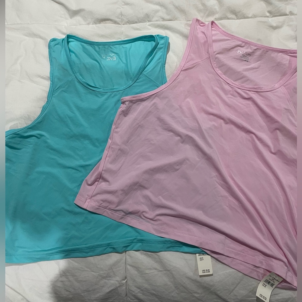 Offline by Aerie Pink and Turquoise Tank Top